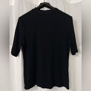a new day Black Short-Sleeve Ribbed Crew Neck Tee